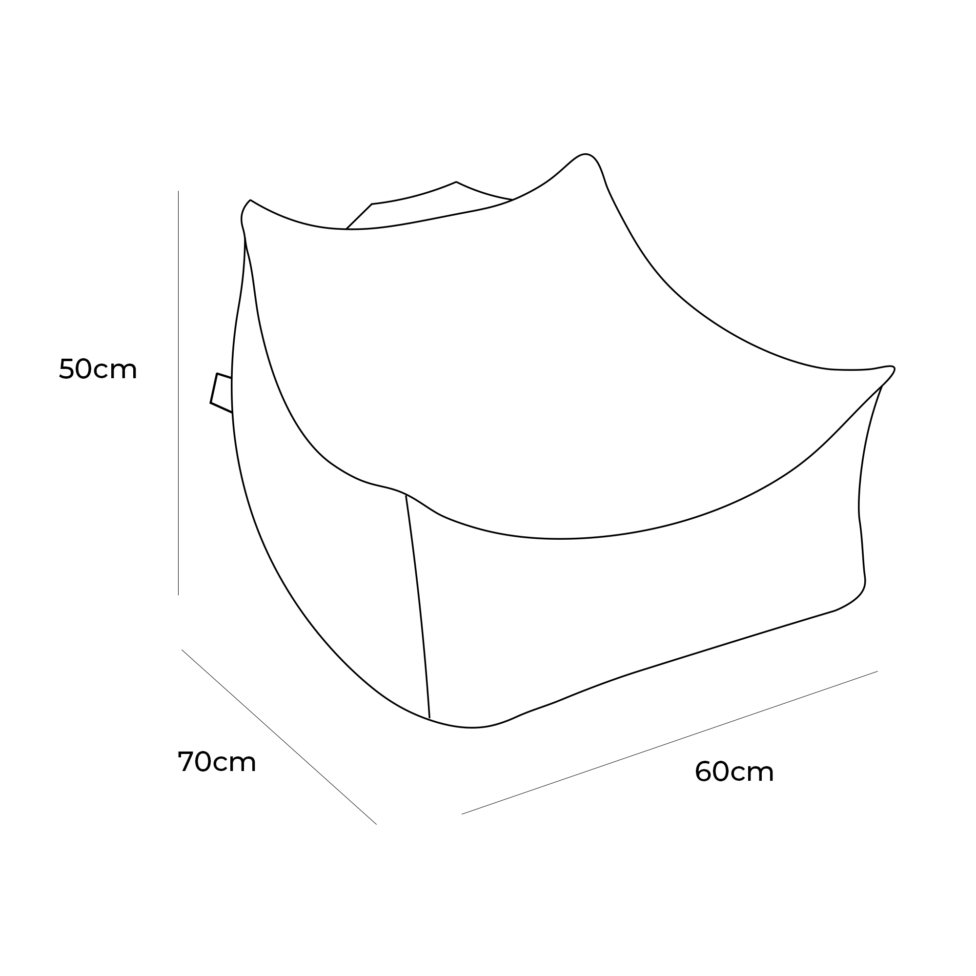 MeowBaby® Bearly Sitzsack Braun