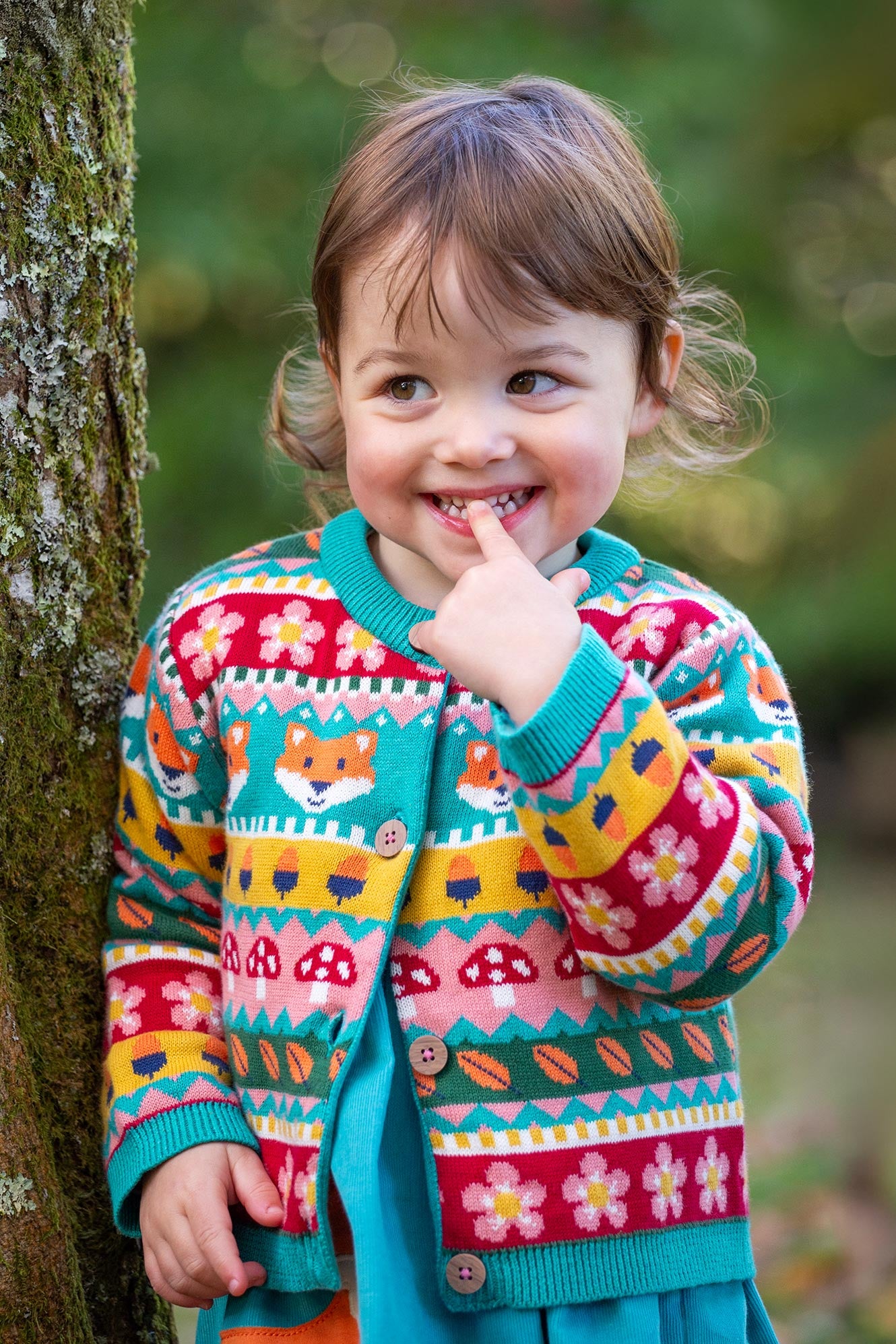 Strickjacke "Robyn" mit Fuchs-Motiv von Frugi