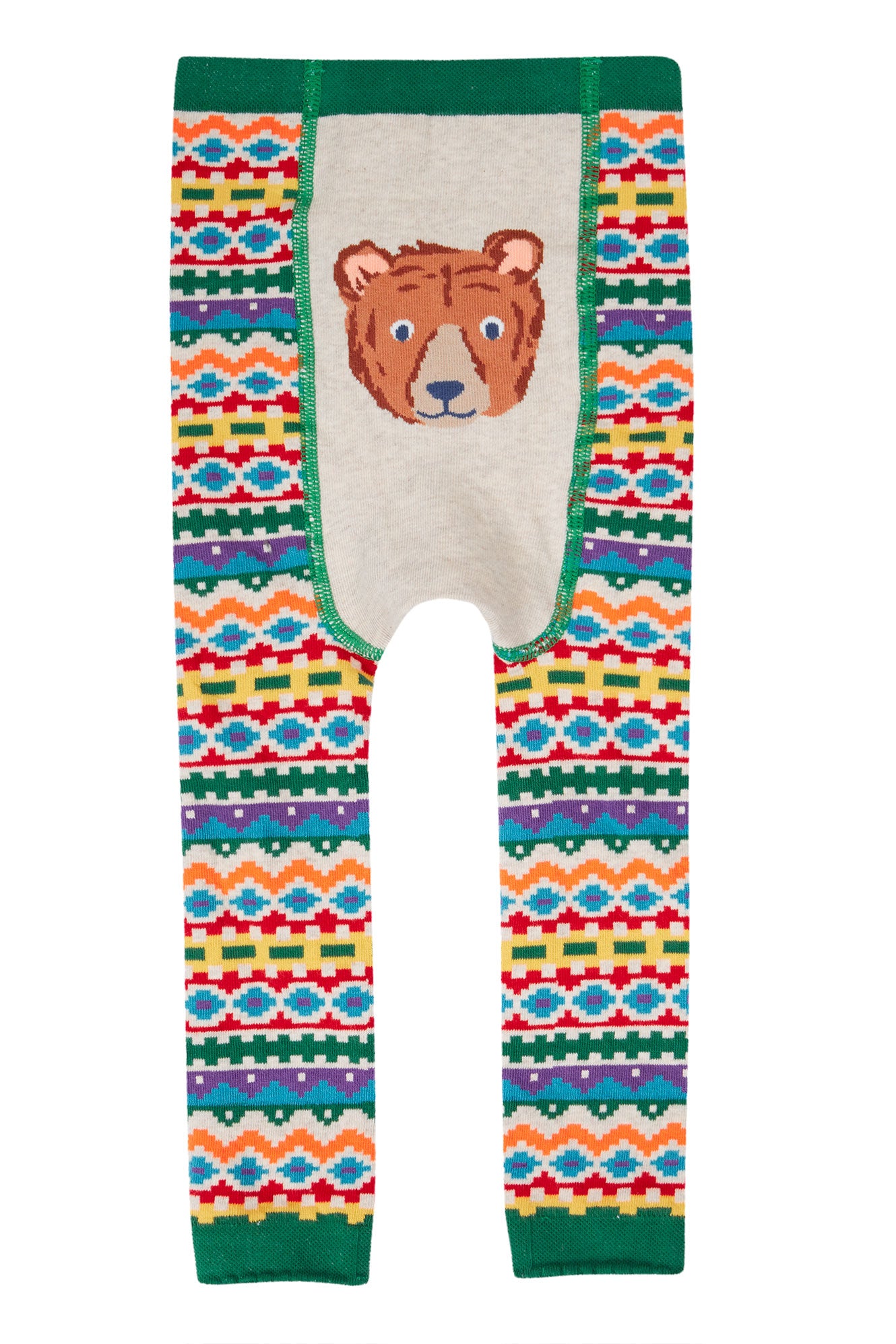 Strick-Leggings "Beary Wild" mit Bär von Frugi