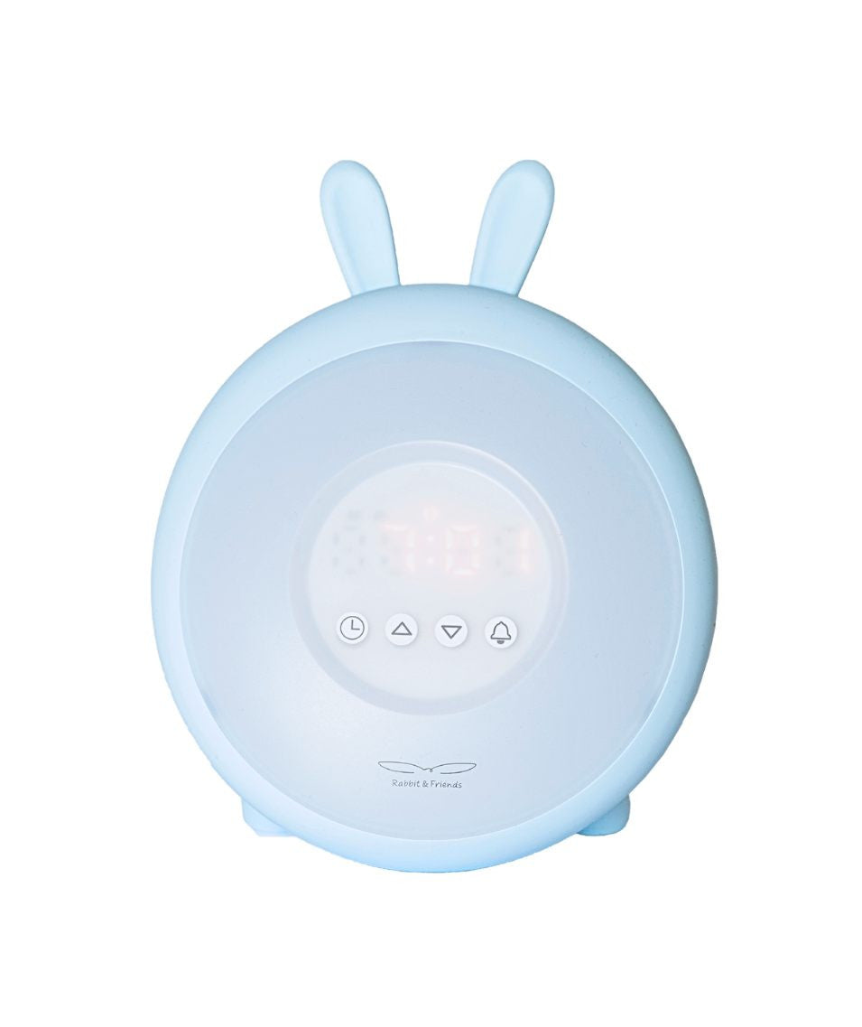 Kaninchen-Lampe mit Wecker – Blau