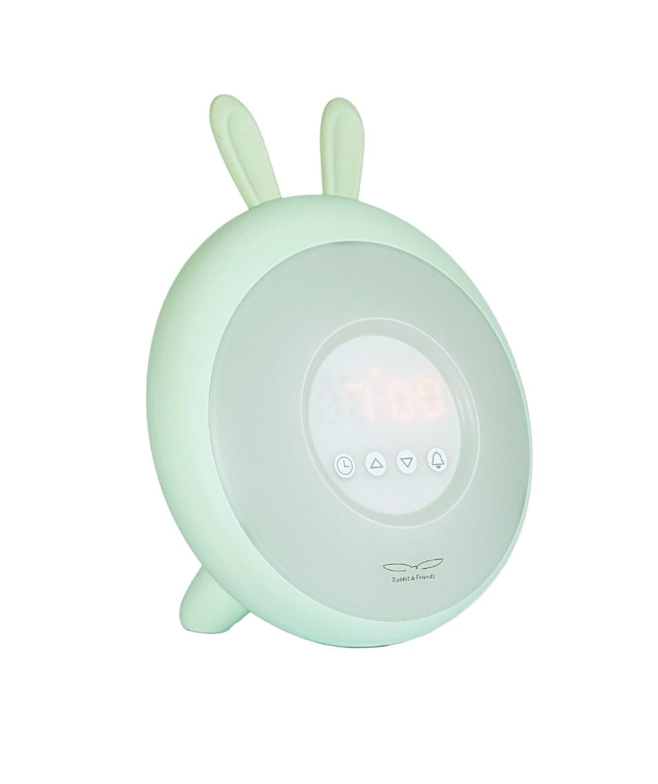 Kaninchen-Lampe mit Wecker - Grün