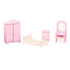 Puppenhaus-Möbel Schlafzimmer - Rosa und Weiß